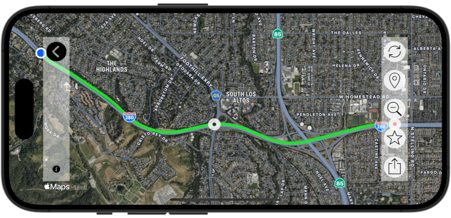 Tripmaster App for TSD Rally Map